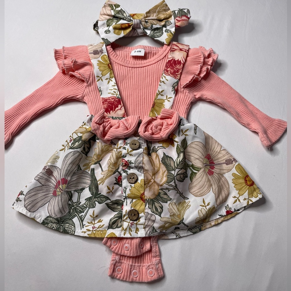 2 pieces floral dress